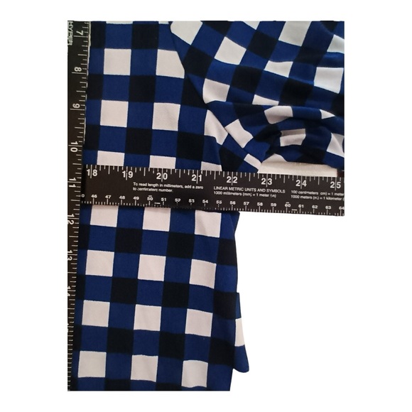 Cato Blue Black White Checkered Women's Top Size XL - Picture 6 of 13